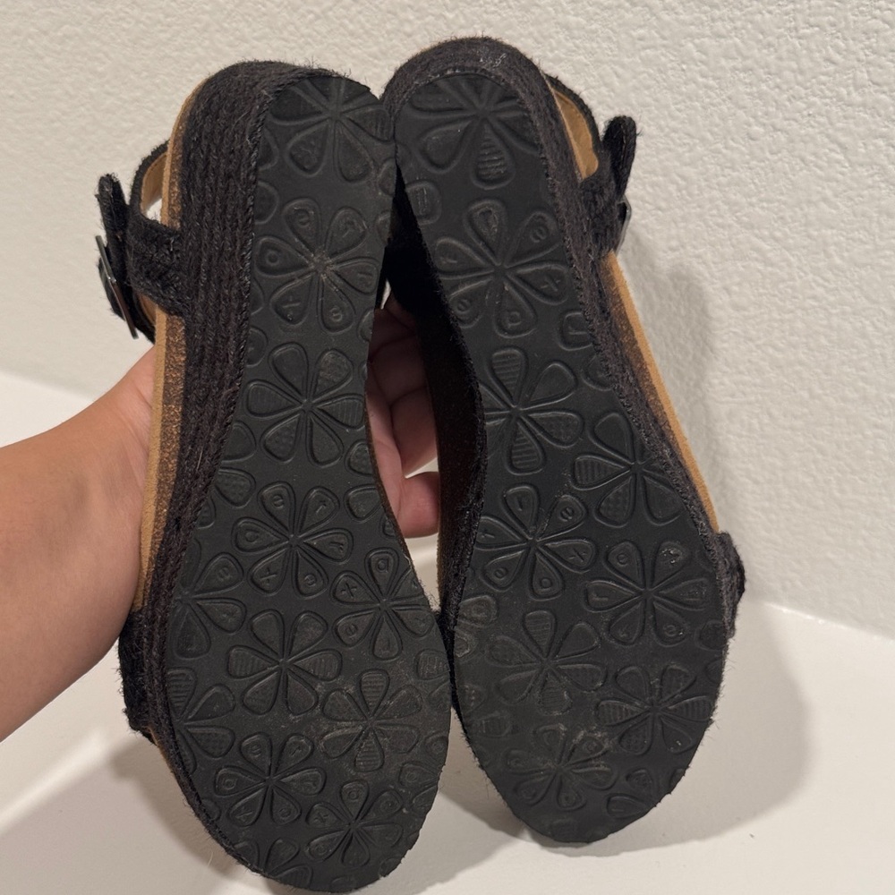 Aetrex Black Wedge Sandals - Picture 6 of 6